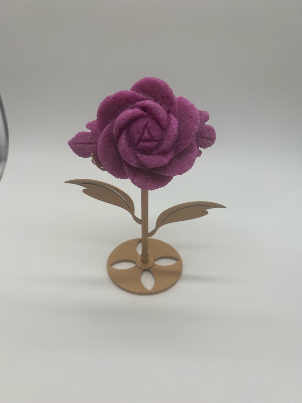 Honeycomb Ruby Crystal carved Rose🌹